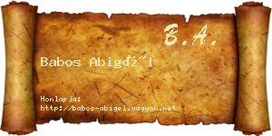 Babos Abigél névjegykártya